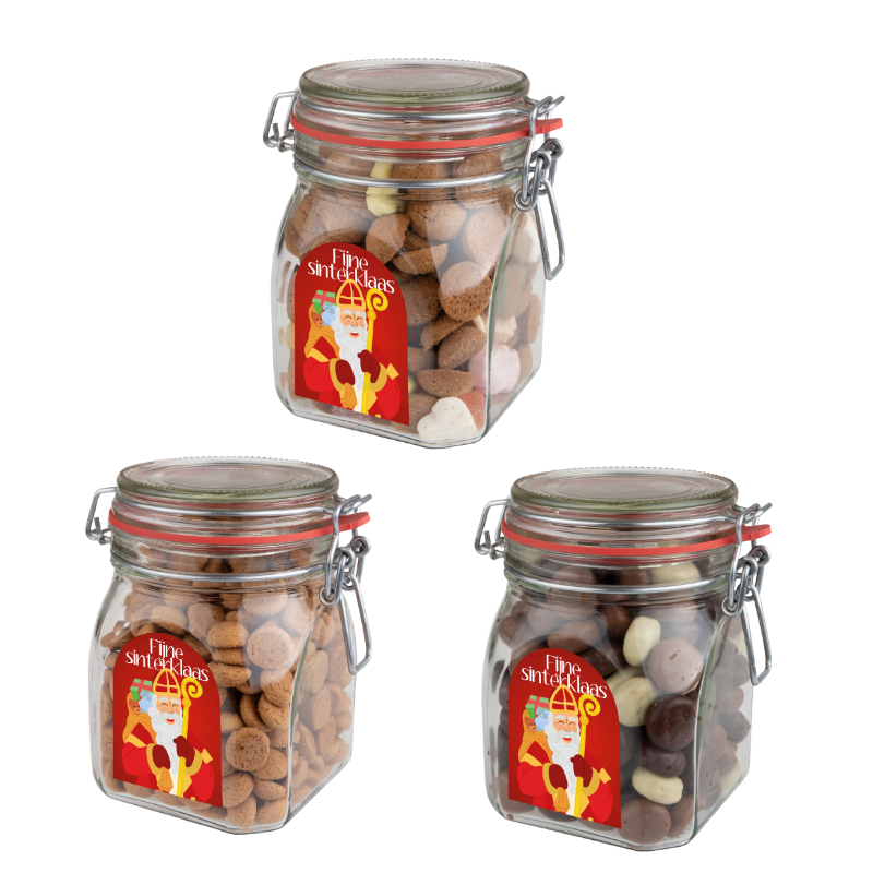 Bocal rempli de bonbons | 0,9 L | Garnitures différentes Bocal rempli de bonbons | 0,9 L | Garnitures différentes